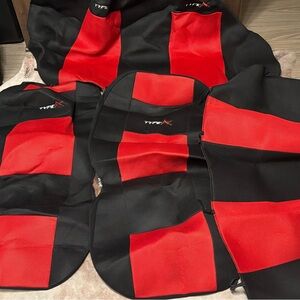 Red and Black Car Seat Covers